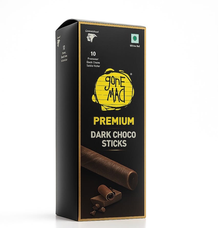 Gone Mad Gang of 10 Premium Choco Sticks - Crispy, Creamy & Delicious Chocolate Snack
